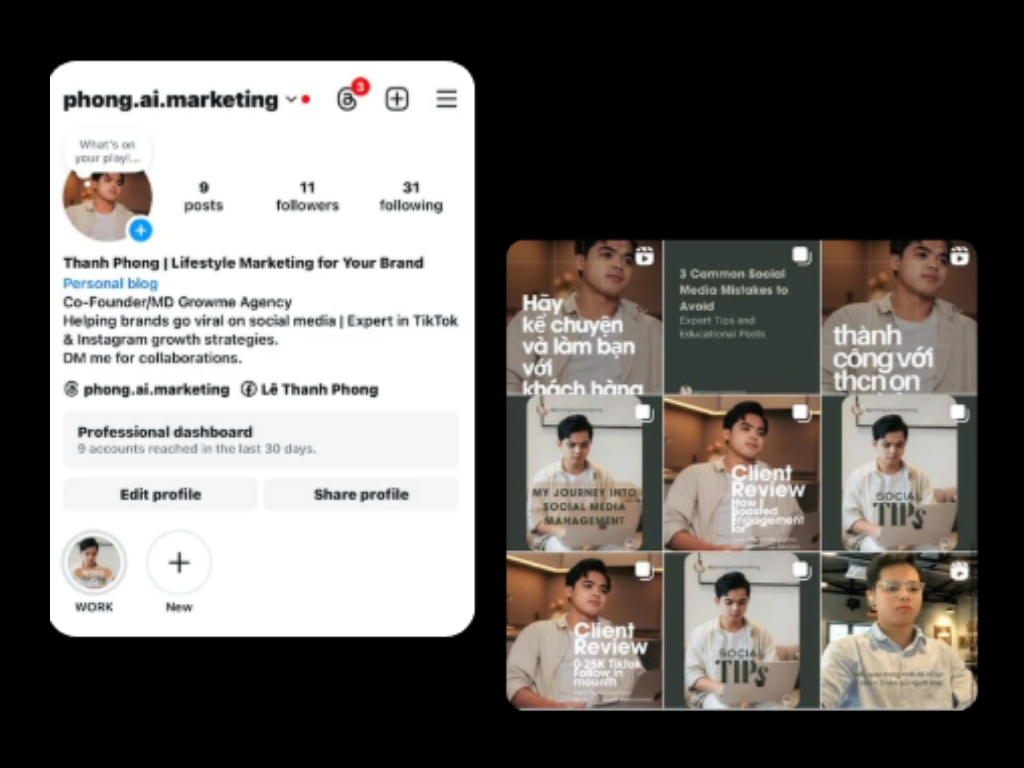DỰNG VISUAL INSTAGRAM THANH PHONG